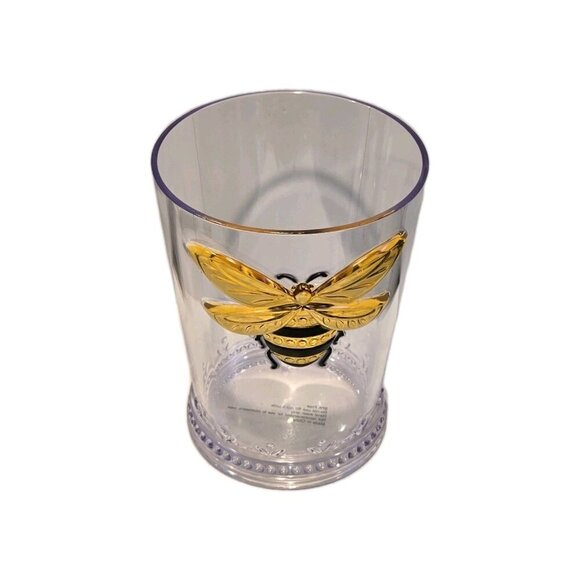 New Yelllow / Black Reusable Plastic LRG Bumble Bee Tumbler Party Supplies Cups - Picture 2 of 3